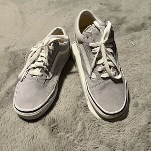Vans Classic Old Skool Low-Top Sneakers in Light Gray and White